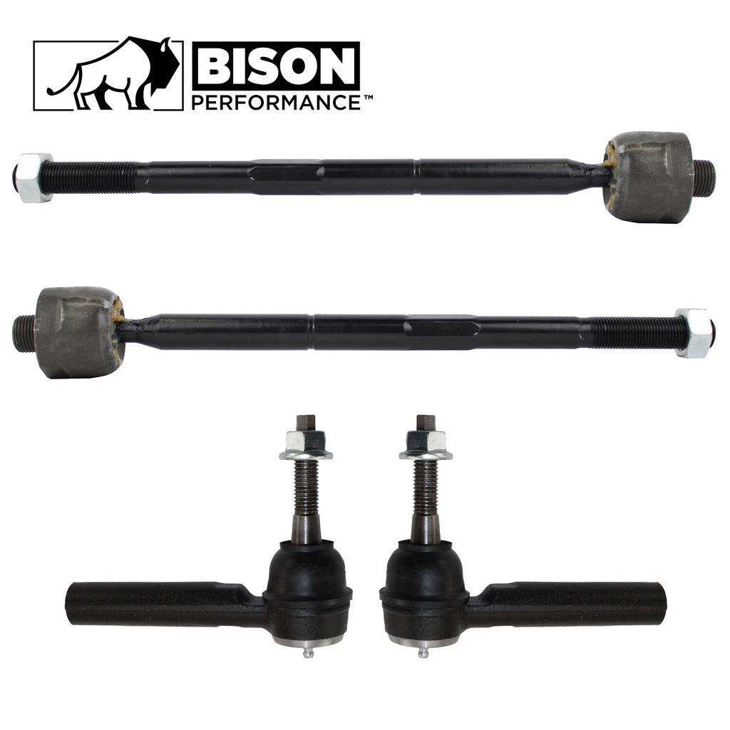 4pc Inner Outer Steering Tie Rod End Kit for Cadillac Chevy GMC
