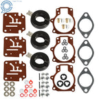 Carburetor Rebuild Kit with Float for Johnson Evinrude 65-75 HP 