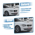 Set of 2 Front Hood Bumper Grilles for BMW 128i 135i 135is (E87) Silver Tone