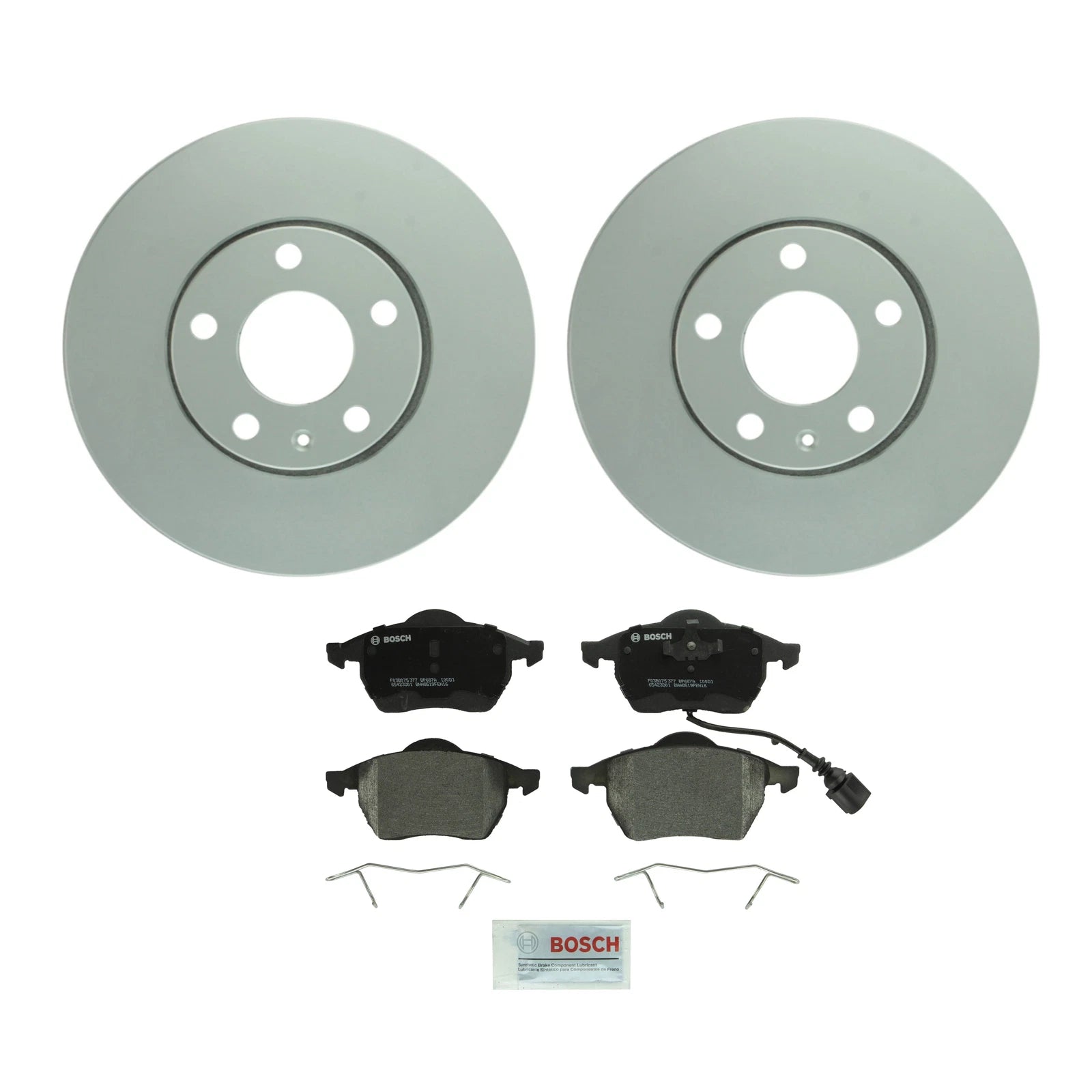 2 Front Vented Rotors & Semi-Met Disc Brake Pad Kit for Audi L4 V6