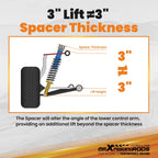 3" Front 1" Rear Lift Spacer for Chevy Silverado Sierra 1500 (2007-2019)
