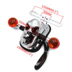 Skull Turn Signal Brake Tail Light for Harley Bobber Chopper