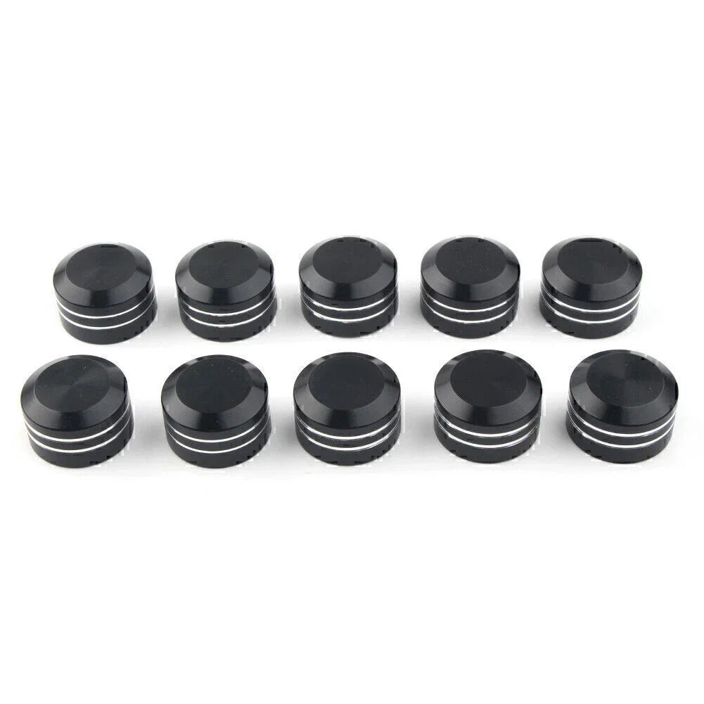 9mm Black CNC Inner Motor Bolt Topper Caps for Harley