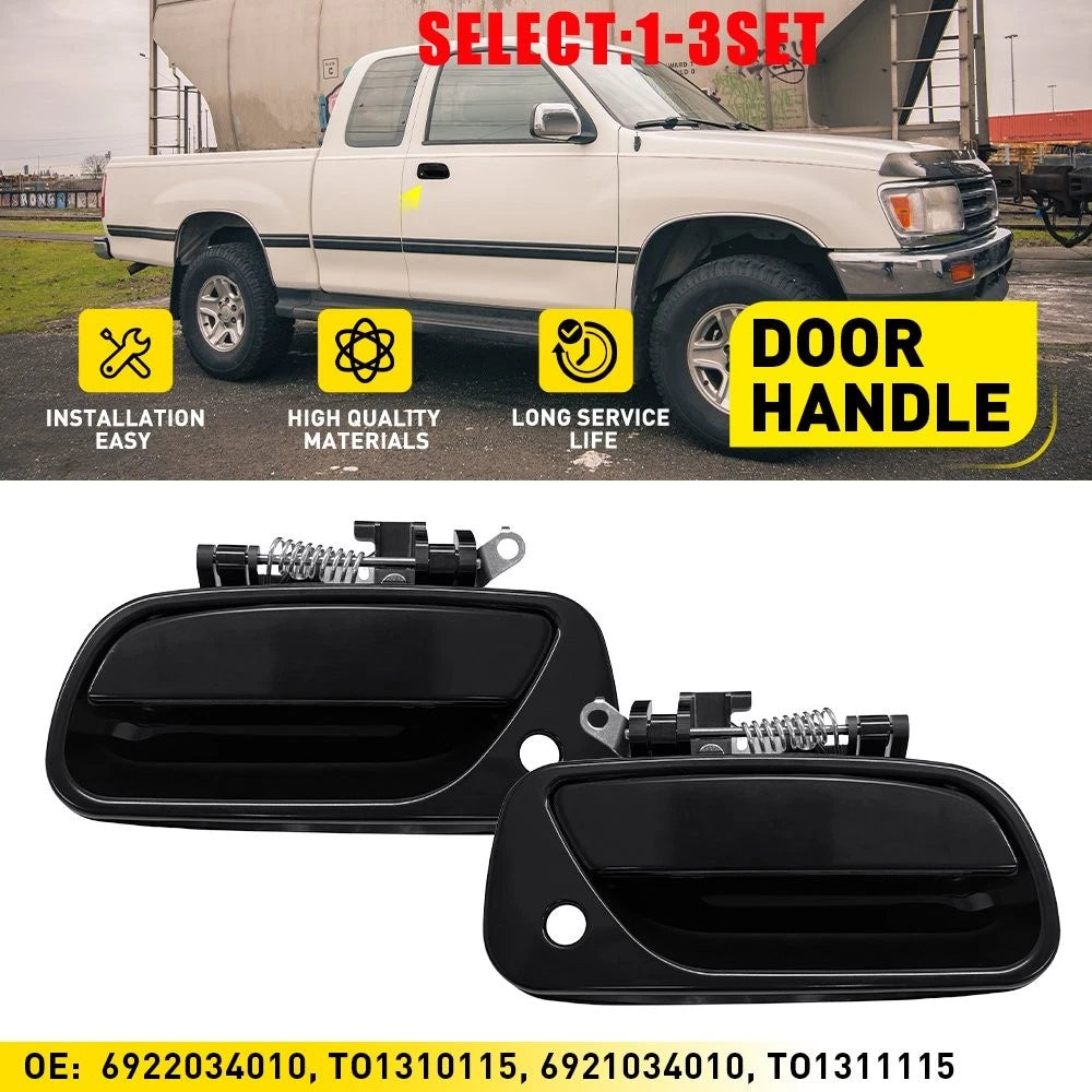 Set of 2 Front Exterior Door Handles for Toyota T100 (1993–1998) Black