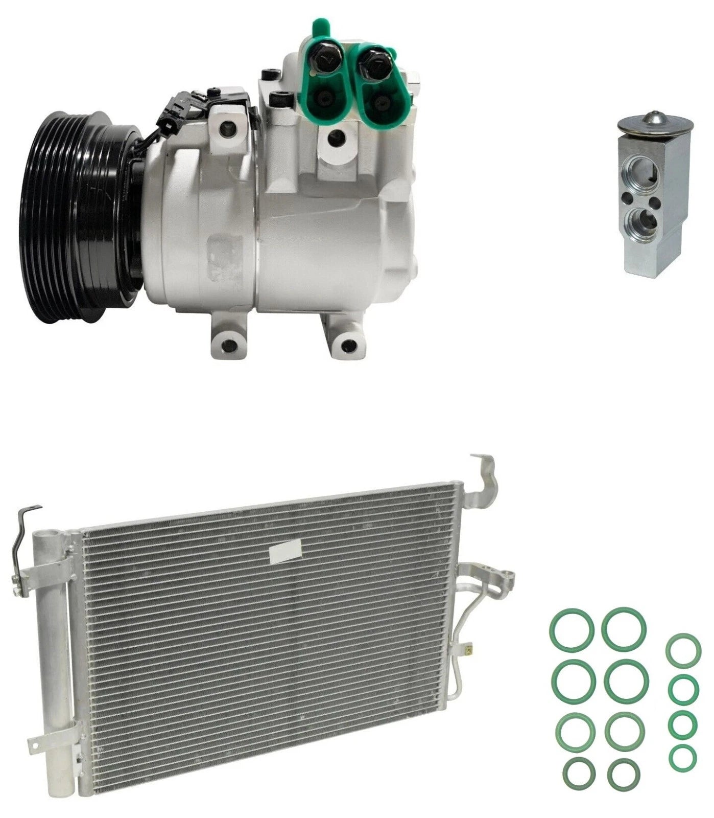 A/C Compressor Kit With Condenser for Hyundai Tiburon 2.7L (2003–2008)