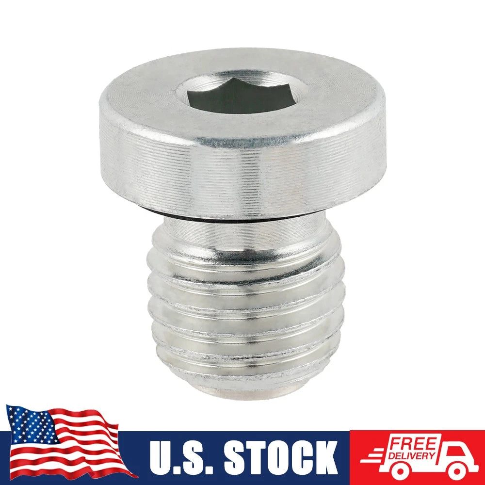 M12XP1.5 Magnetic Oil Pan Drain Bolt with Washer for Kawasaki KLR650 (1987–2016)