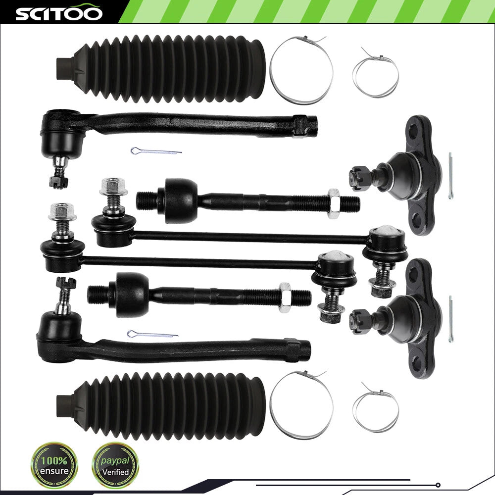 10Pcs Tie Rod End Links for Hyundai Elantra (2007–2012)