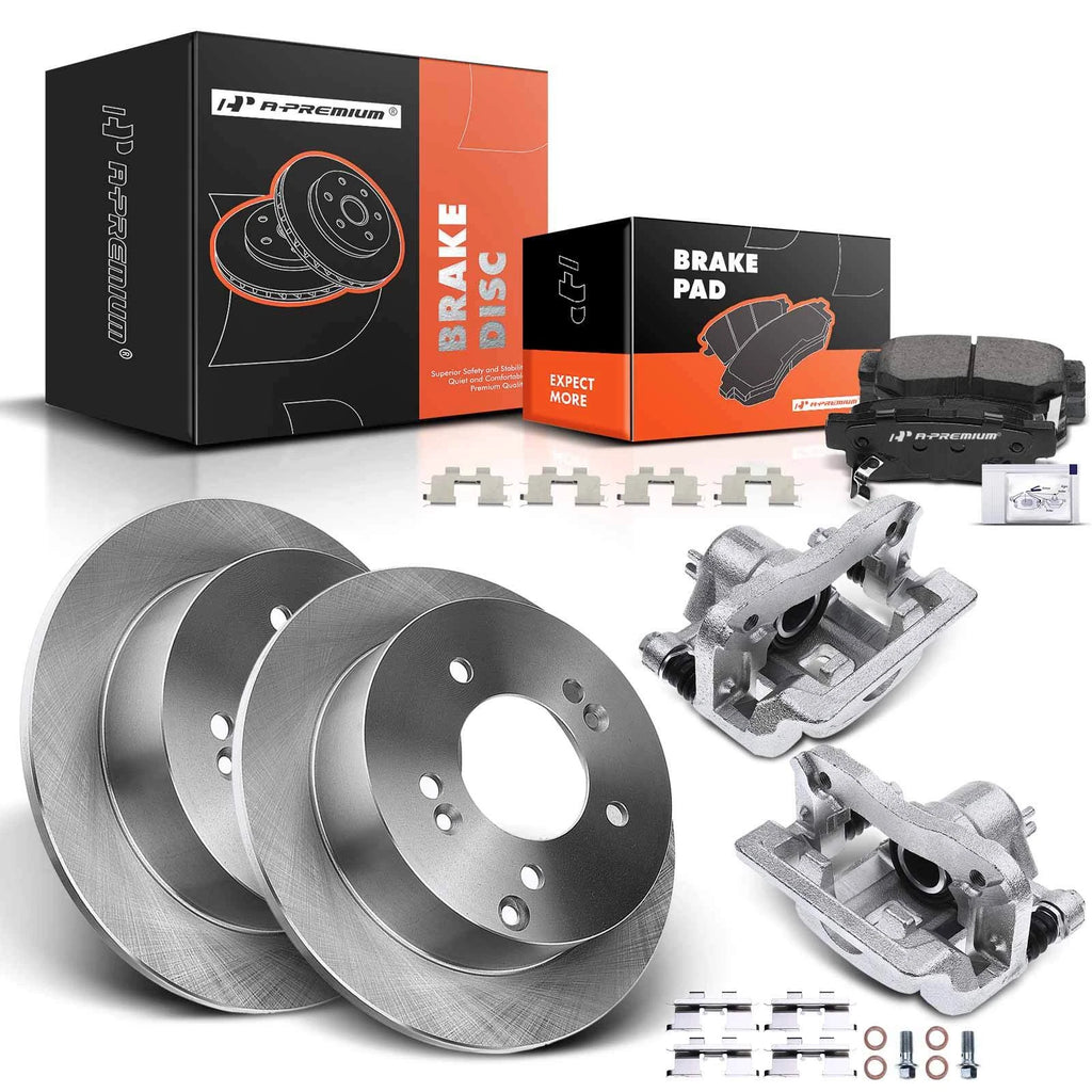 Brake Rotor & Pad Set with Caliper for Hyundai Sonata Kia Optima (2011–2019)