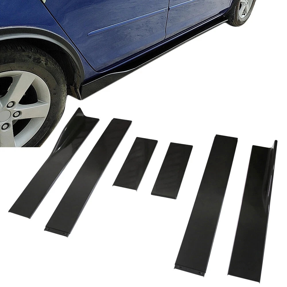 Set of 2 Gloss Black Side Skirt Extensions for Honda Accord (2000–2021)