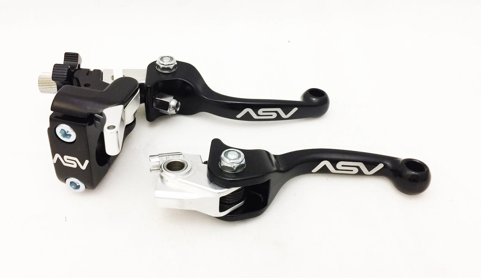 ASV F3 Shorty Front Brake Clutch Perch Levers Pair Black for Honda CRF