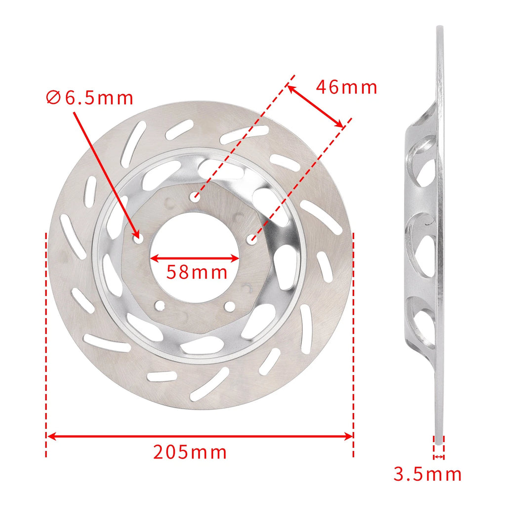 Front Brake Disc Rotor 205mm for Honda CG125 CG150 (2000–2023)