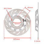 Front Brake Disc Rotor 205mm for Honda CG125 CG150 (2000–2023)