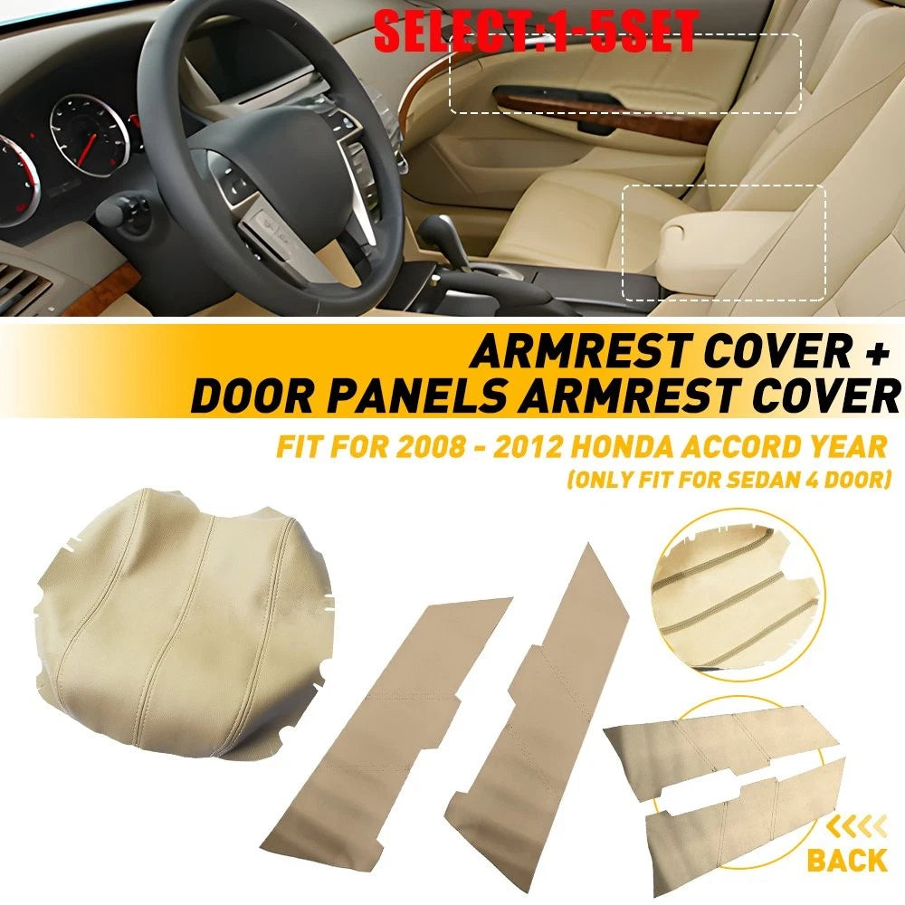 Front Door Panel Cover + Center Console Cover for Honda Accord (2008–2012)