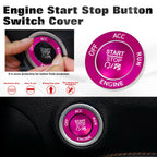 Push Start Stop Button Cover Decor Kit for Dodge Charger Challenger (Pink)