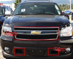 Black Mesh Grille Combo for Chevy Tahoe/Suburban/Avalanche (2007–2014)