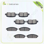 Set of 8 Metallic Brake Pads for Acura MDX (2003–2006)