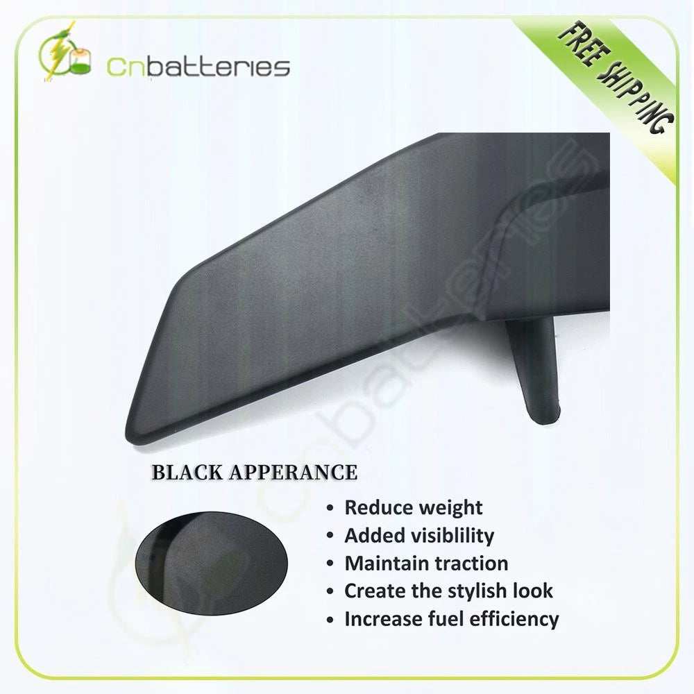 52" Matte Black ABS Rear Trunk Spoiler for Sedan (w/ Lights)
