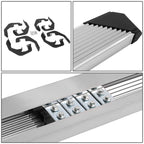 Set of 2 Pleated Step Bar Running Boards for Silverado Sierra Crew Cab (2007–2019)