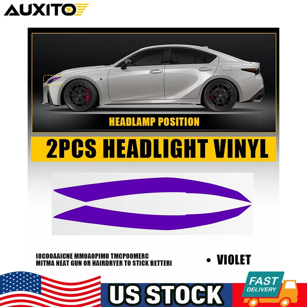Purple Headlight Daytime Running Light DRL Tint for Lexus IS350 IS300 (2021–2025)