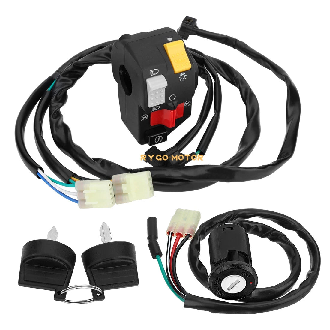 Left Handlebar Switch & Key Switch for Honda Recon 250 TRX250TM (2007–2020)