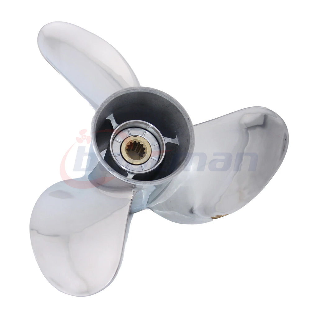 Outboard Propeller 13.9 x 21 for Yamaha 50-115HP (Stainless, Hardware Kits)