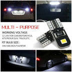 Set of 20 LED T10 W5W 194 168 Interior License Bulbs for Cars