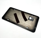 License Plate Cover Premium Black Wave with American Flag for Jeep Wrangler (2007–2024)