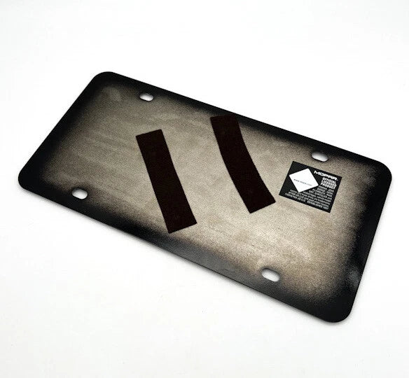 License Plate Cover Premium Black Wave with American Flag for Jeep Wrangler (2007–2024)