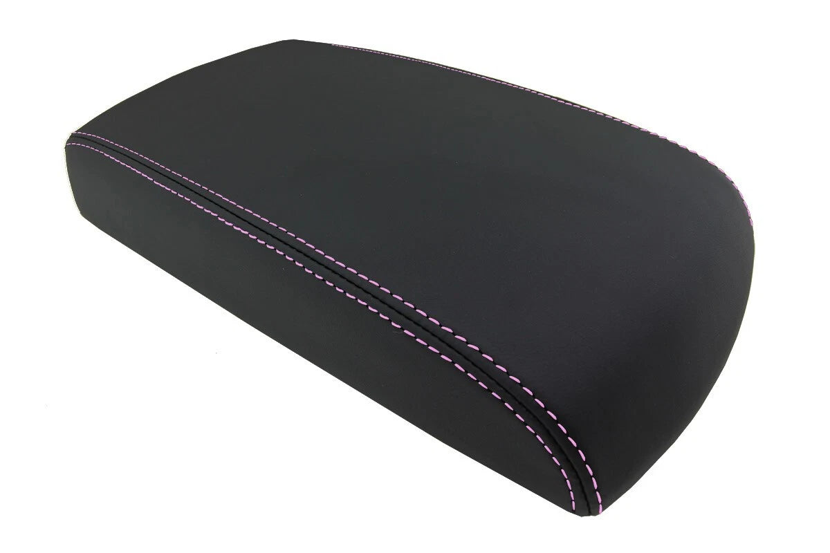 Leather Console Lid Armrest Cover for Chevrolet Impala (2006–2019) Pink Stitch