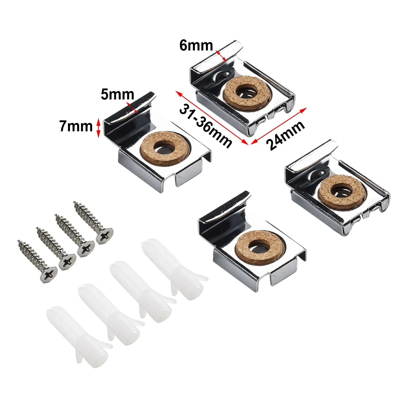 Glass Clamp with Screws for Adjustable Applications (Zinc Alloy, Heavy Duty)