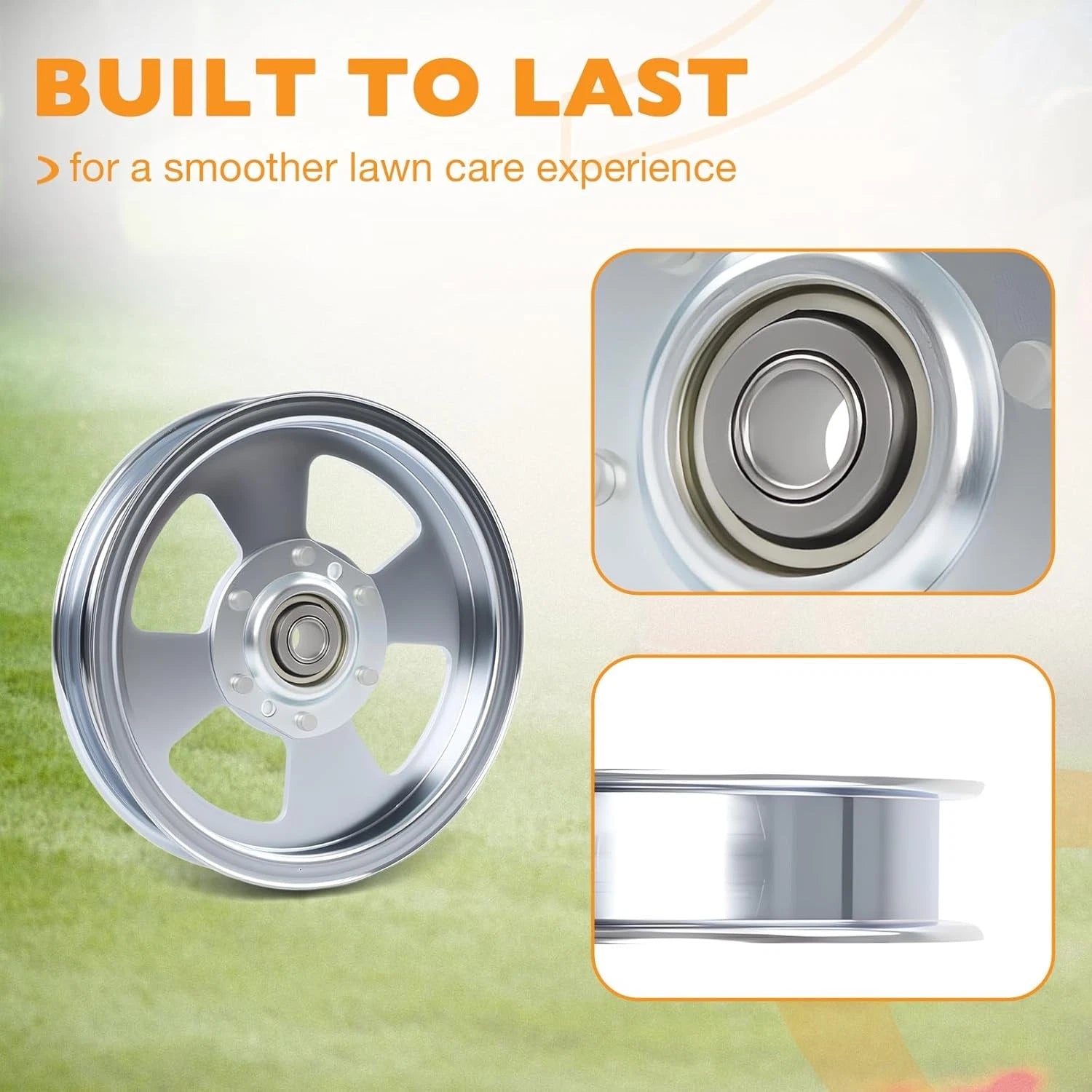 3X Flat Idler Pulley for Ferris 48" 52" 61" 72" Deck Mower