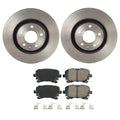Akebono EURO Rear Brake Kit 300mm Disc Rotors Ceramic Pads for Audi A4 (2004–2009)