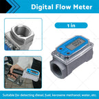 1 Inch Turbine Digital Flow Meter for Diesel Water Fuel (10-100 LPM)