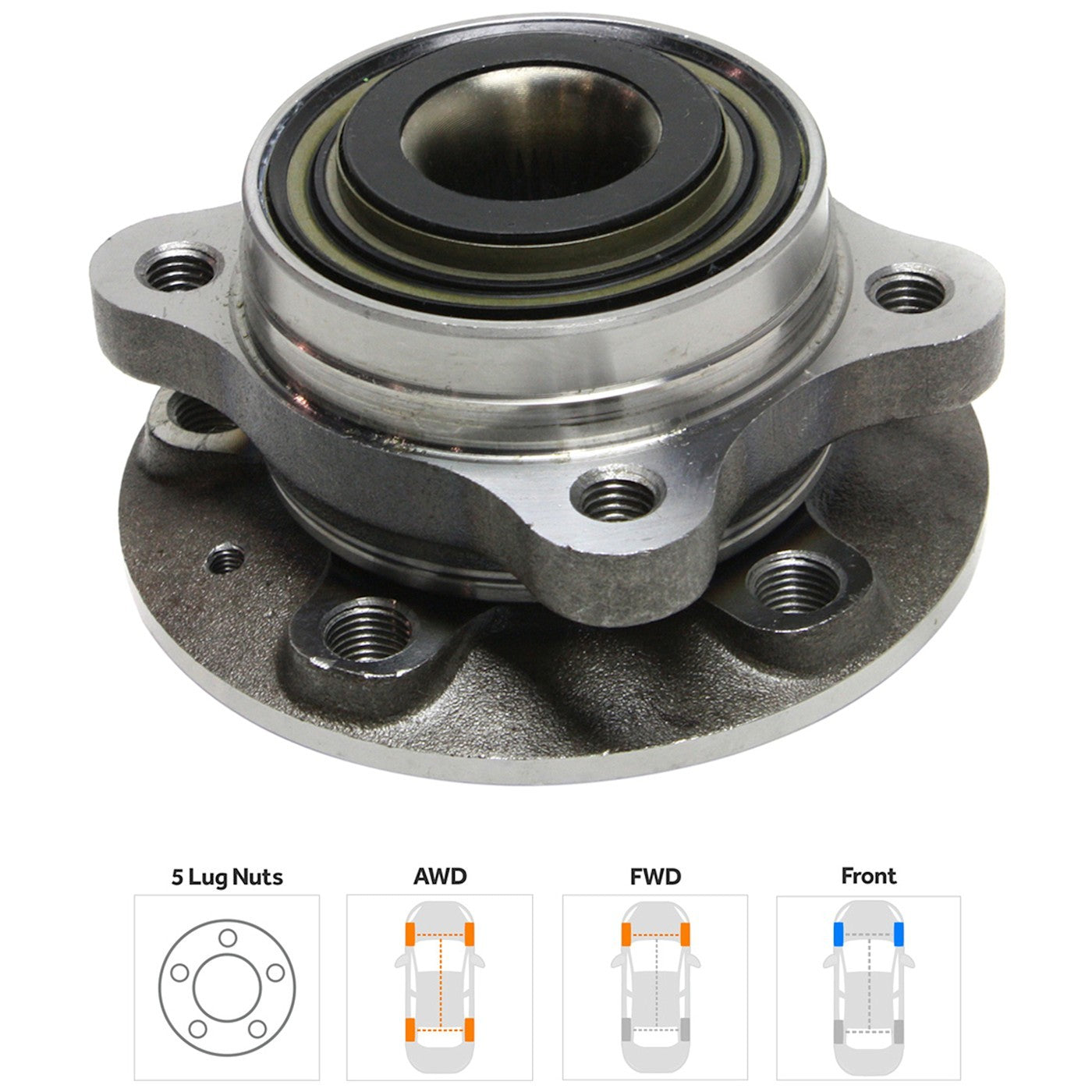 Wheel Hub for Volvo XC90 (2003–2007) Front LH/RH with Bearing