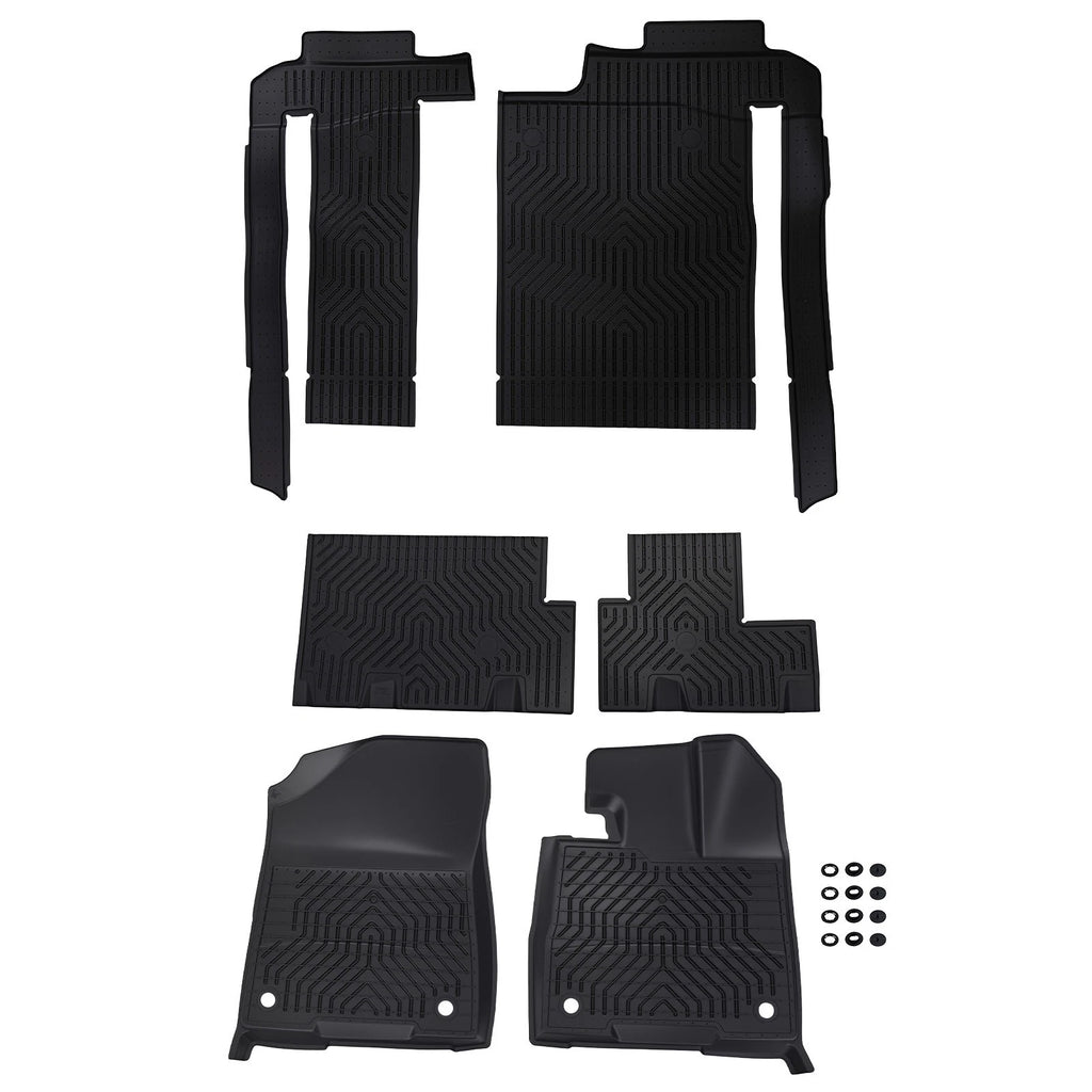 Set of 2 Anti-Slip TPE All-Weather Floor Mats for Toyota Sienna (2021–2025)