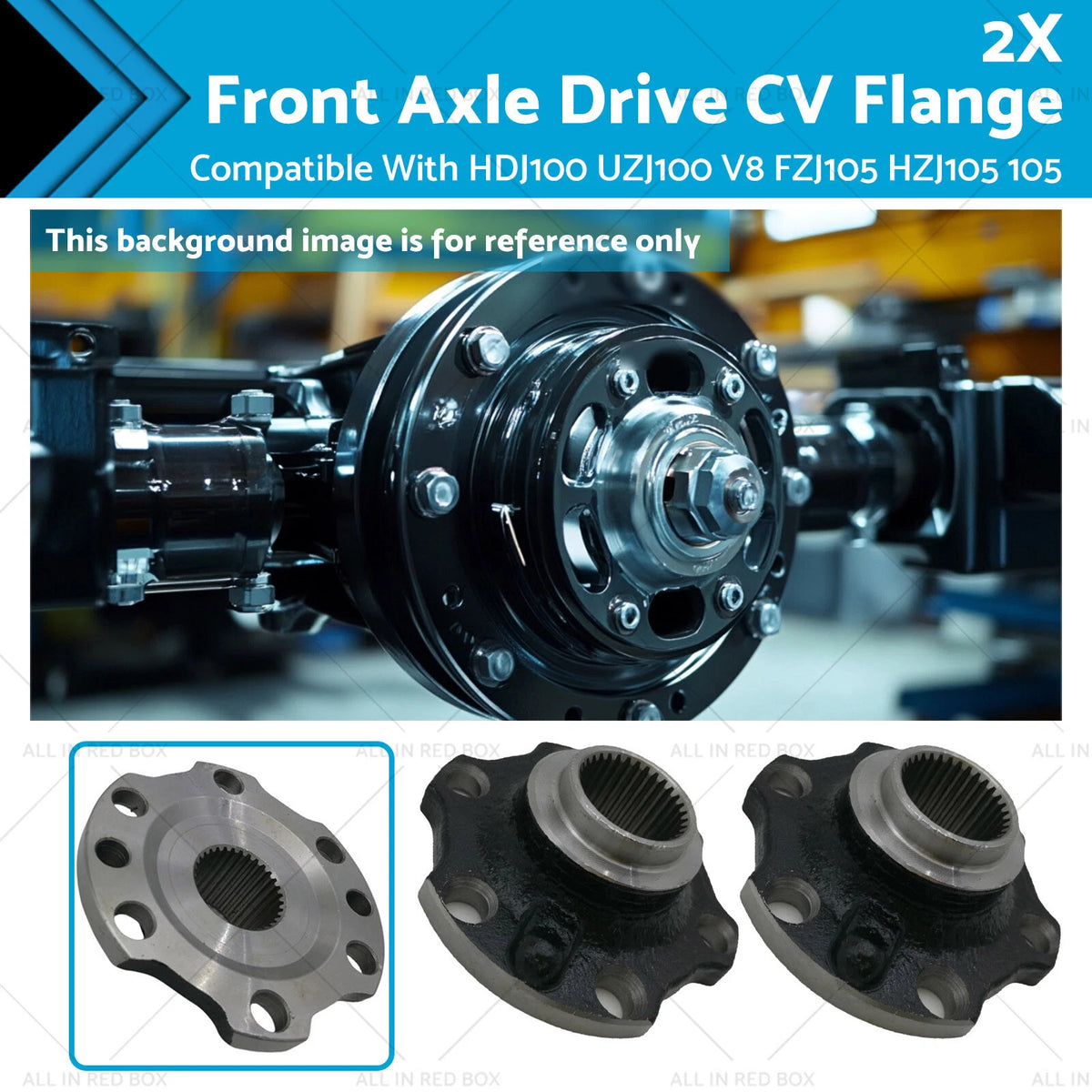 Front Axle Flange for Toyota LandCruiser HDJ HZJ VDJ FZJ 105 Series (1998–2007)
