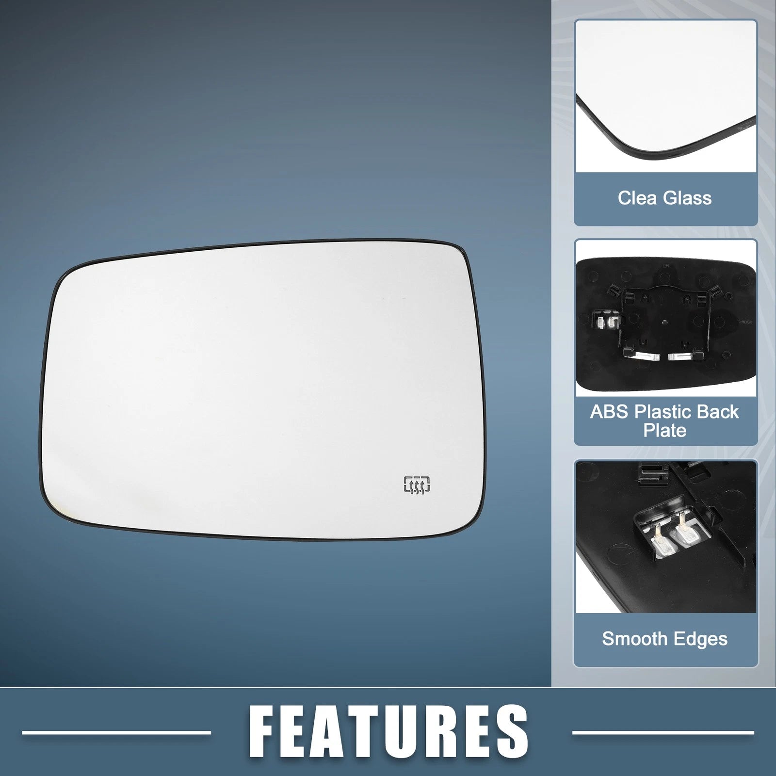 Heated Mirror Glass Left Side for Dodge Ram 1500 2500 (2009–2018) 68050298AA