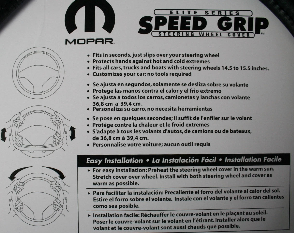 Steering Wheel Cover Grip Protector Pad for Mopar Vehicles