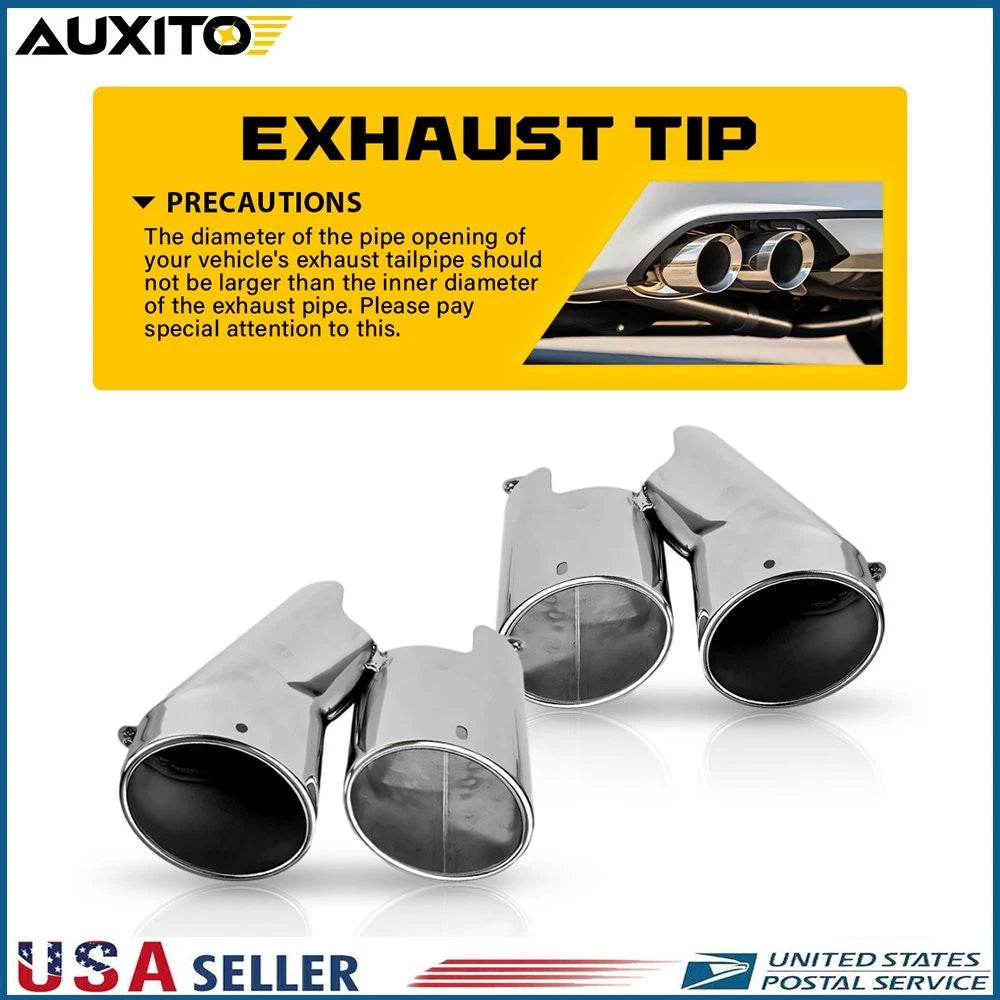 2X Stainless Exhaust Pipe Tip for Honda Accord (2018–2022)