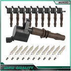 10X Ignition Coils & Spark Plugs for Ford F-250 F-350 F-450 Super Duty (2000–2010)