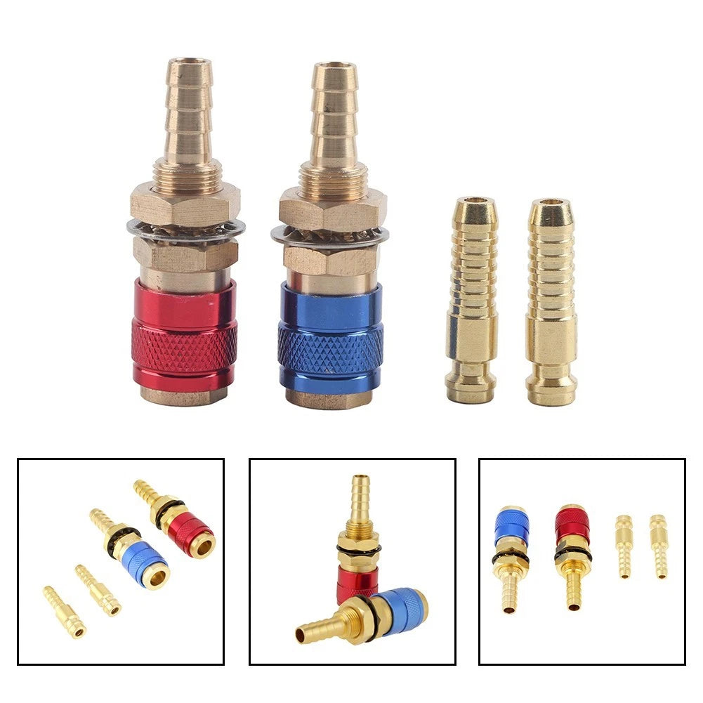 Quick Connector Set of 2 for TIG M8 Water and Gas Hoses
