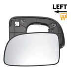 Left Side Heated White Mirror Glass for Hyundai Santa Fe (2007-2012)