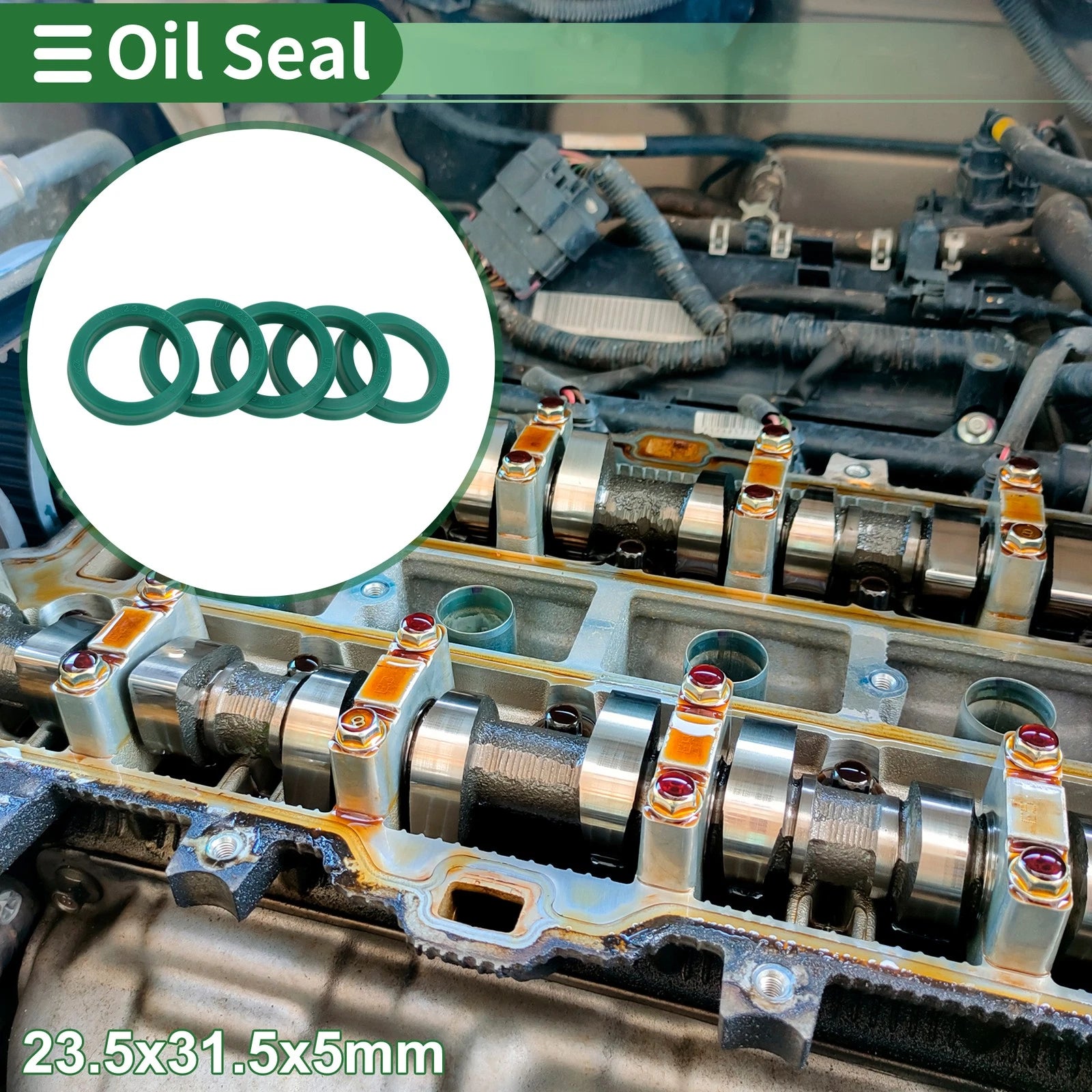 Set of 5 Oil Seal Ring Rotary Shaft Seal 23.5x31.5x5mm High Pressure