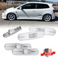 Set of 4 Chrome Bumper Side Marker Lights for Honda Civic Si (2002–2005)