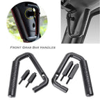 Black Textured Front Grab Bar Handles for 07-17 Jeep Wrangler JK/JKU