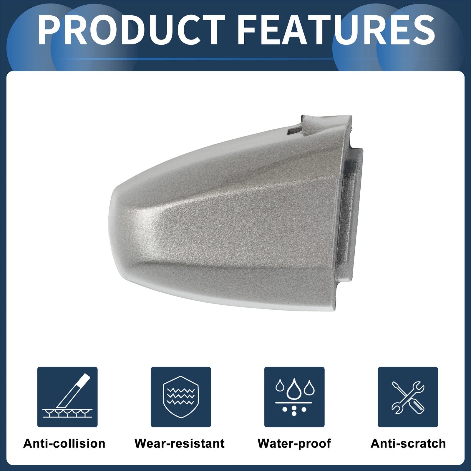 Door Handle Cover Front Left No. 51217396541 for BMW X1 X2 (2015–2018) Silver