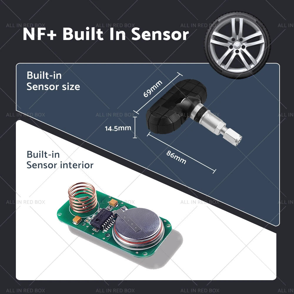 Tyre Pressure Monitoring System with Internal Sensors for Toyota Hilux