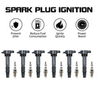 Set of 6 Ignition Coils & Spark Plugs for Mitsubishi Eclipse (2008–2012)