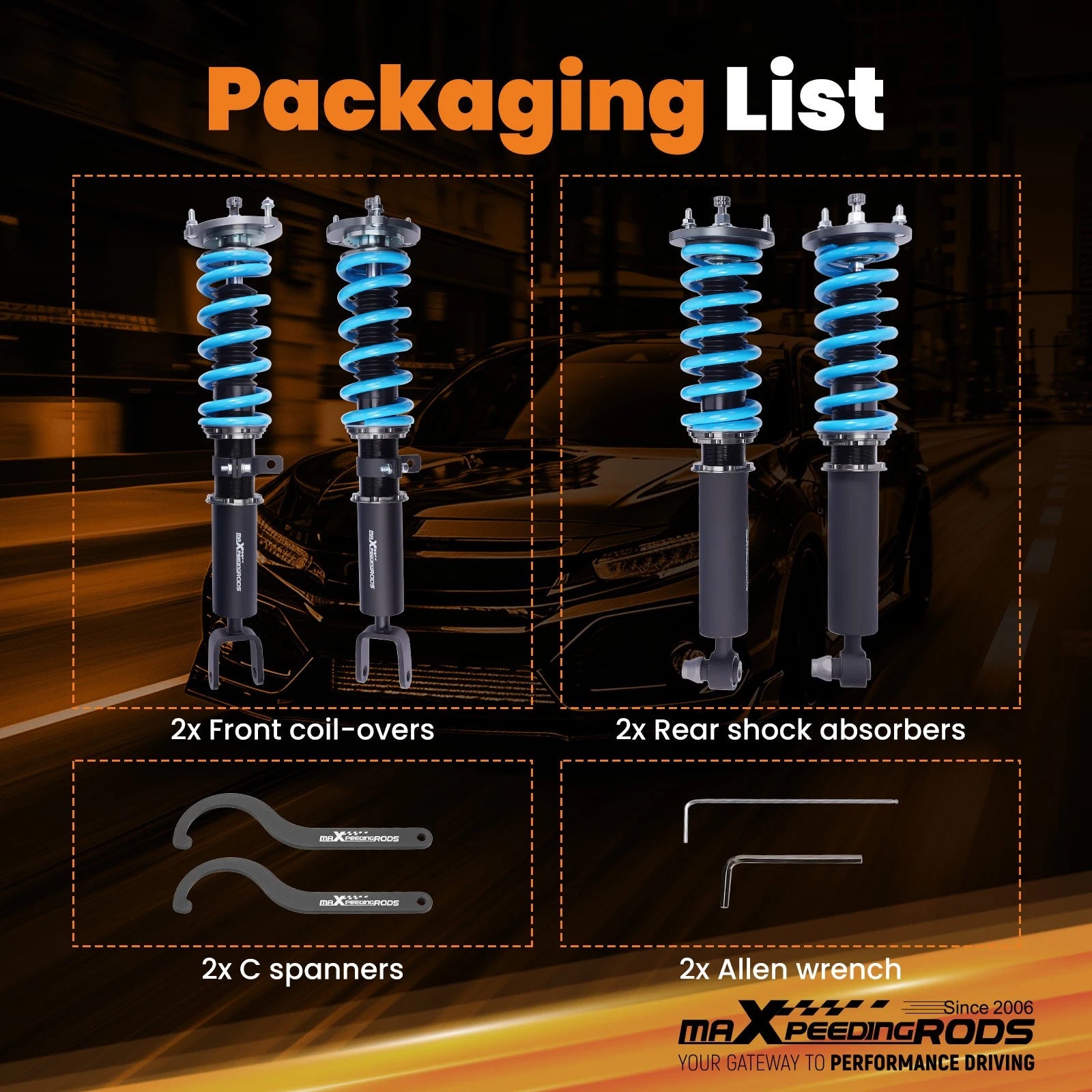 Coilover Shock and Spring Lowering Kit for BMW F10 520i 528i 535i 550i (2009–2016)