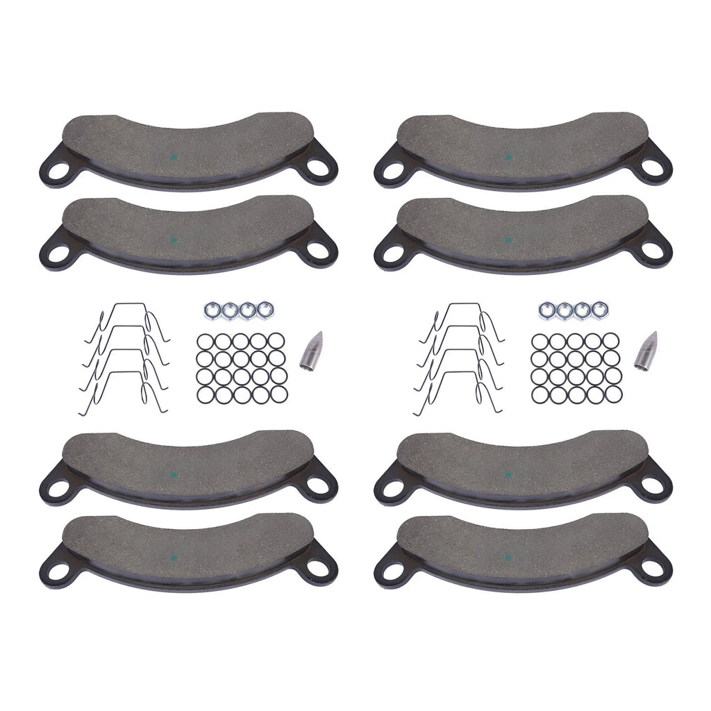 Set of 8 Brake Pads for Dexter Caliper 2 Wheels (10K–12K) Semi-Metallic Black